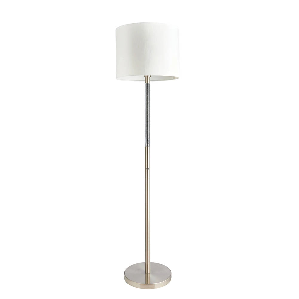 Lampada da terra Andromeda cromo satinato bolle LED E27