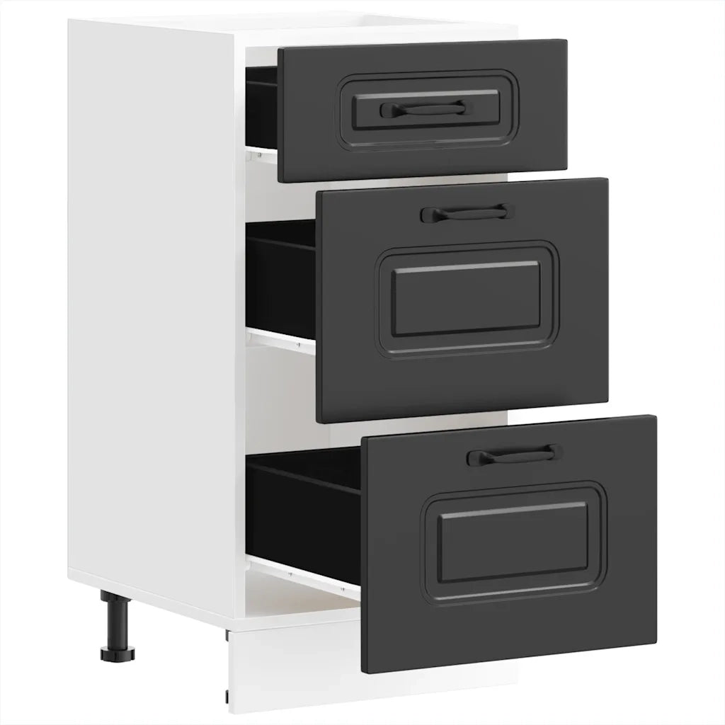 Mobiletto da cucina "Kalmar" Nero in legno ingegnerizzato 854241