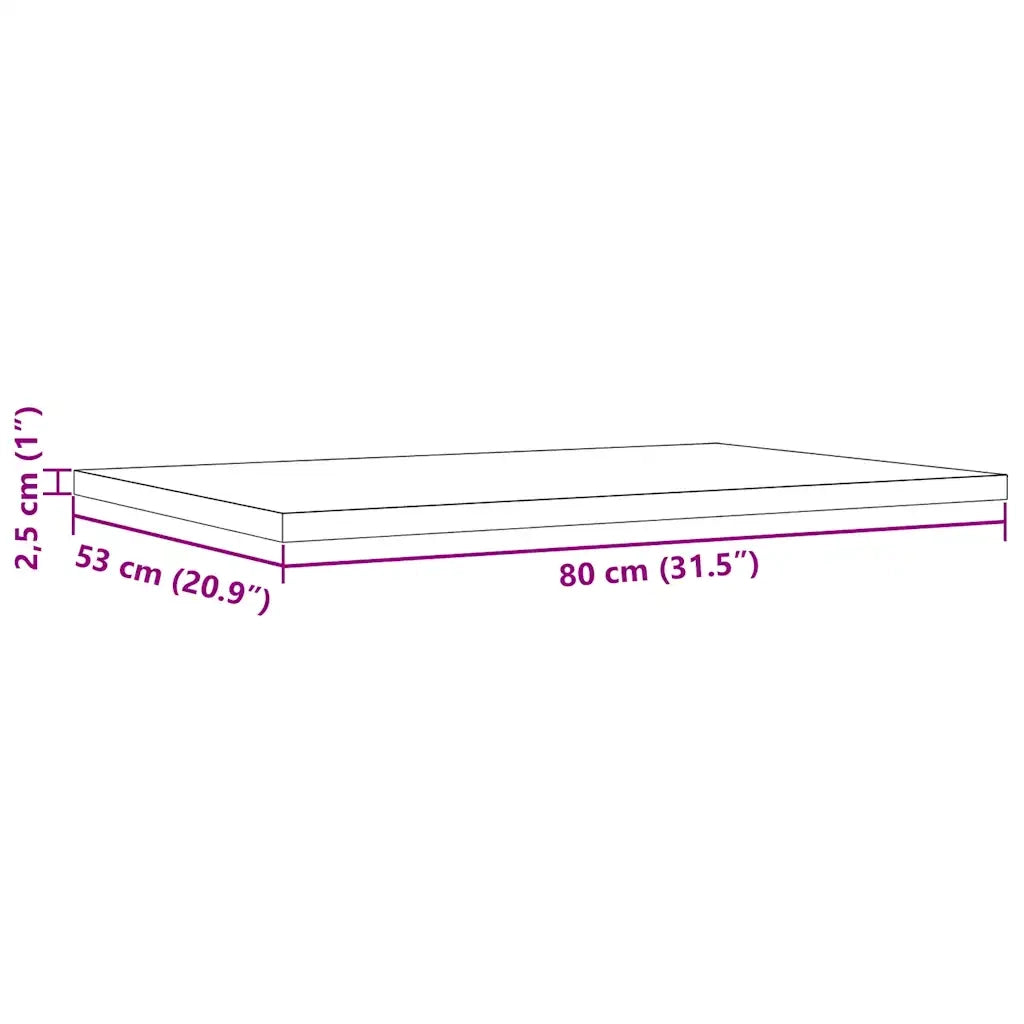 Piani Tavolo | Superficie Tavolo | Piano Scrivania 3 pz 80x53x2,5 cm Rettangolare Legno Massello Pino