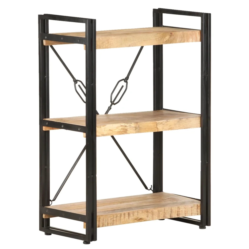 Libreria a 3 Ripiani 60x30x80 cm in Legno Massello di Mango 320618