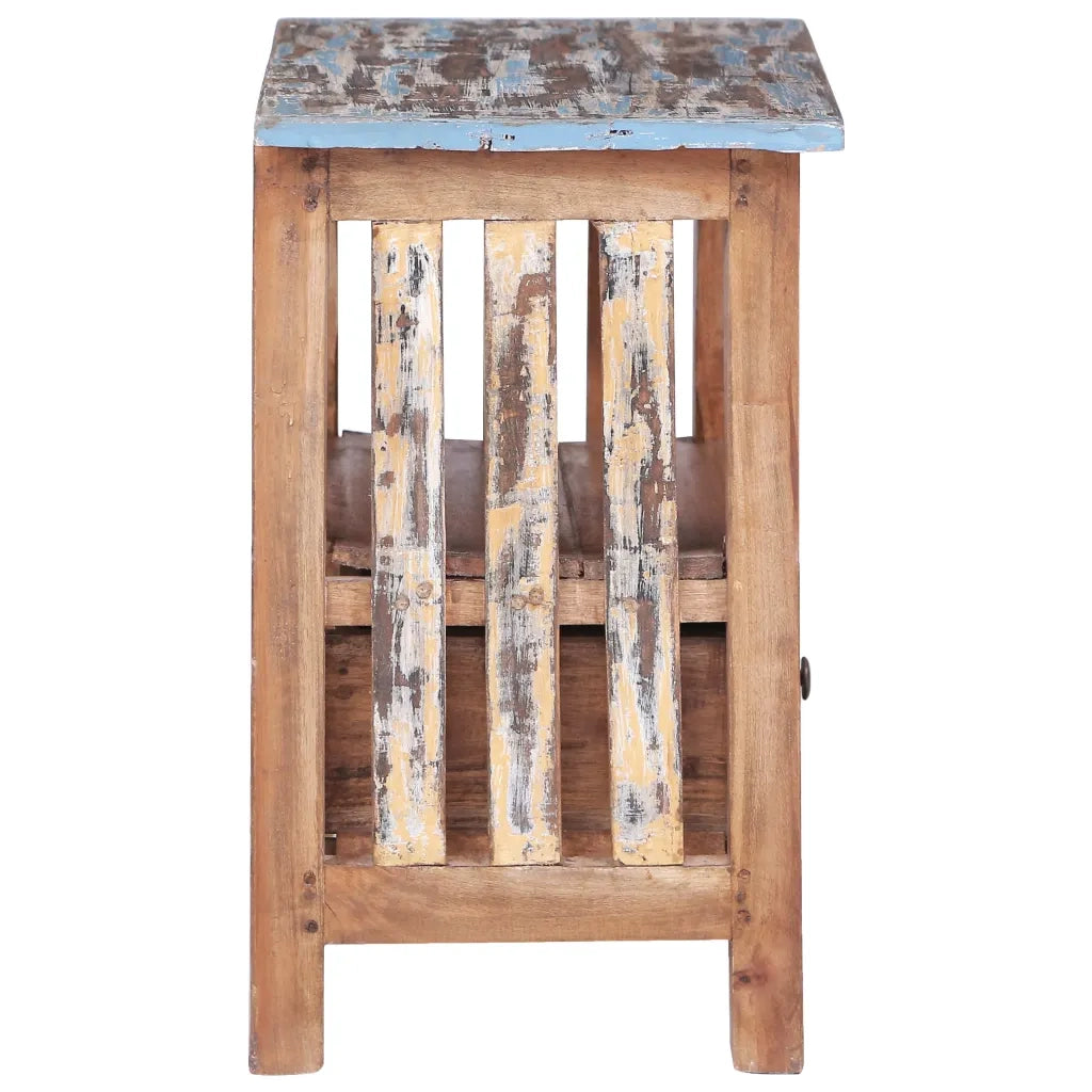 Comodino-Tavolino da notte 41x30x50 cm in Legno Massello di Mogano