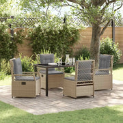 Set da Pranzo per Giardino 5 pcs Beige e Grigio Chiaro 3381004