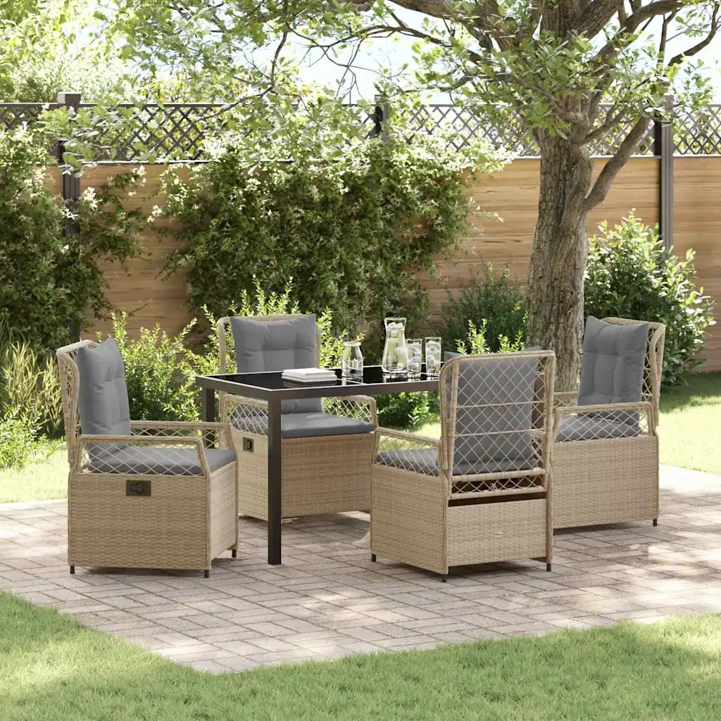 Set da Pranzo per Giardino 5 pcs Beige e Grigio Chiaro 3381004