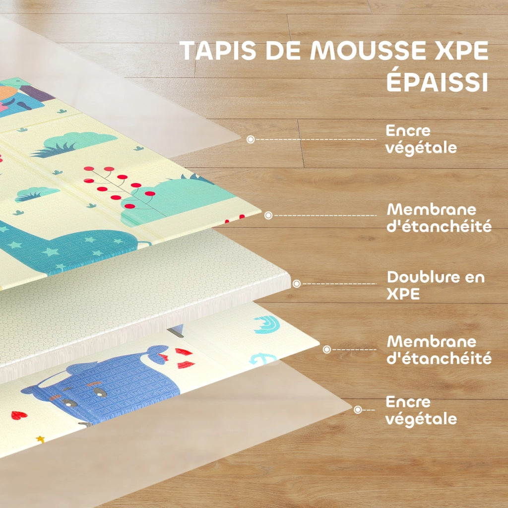 Tappeto da gioco per bambini ¨C Minimal ¨C Multicolore 196x176x1.5 cm
