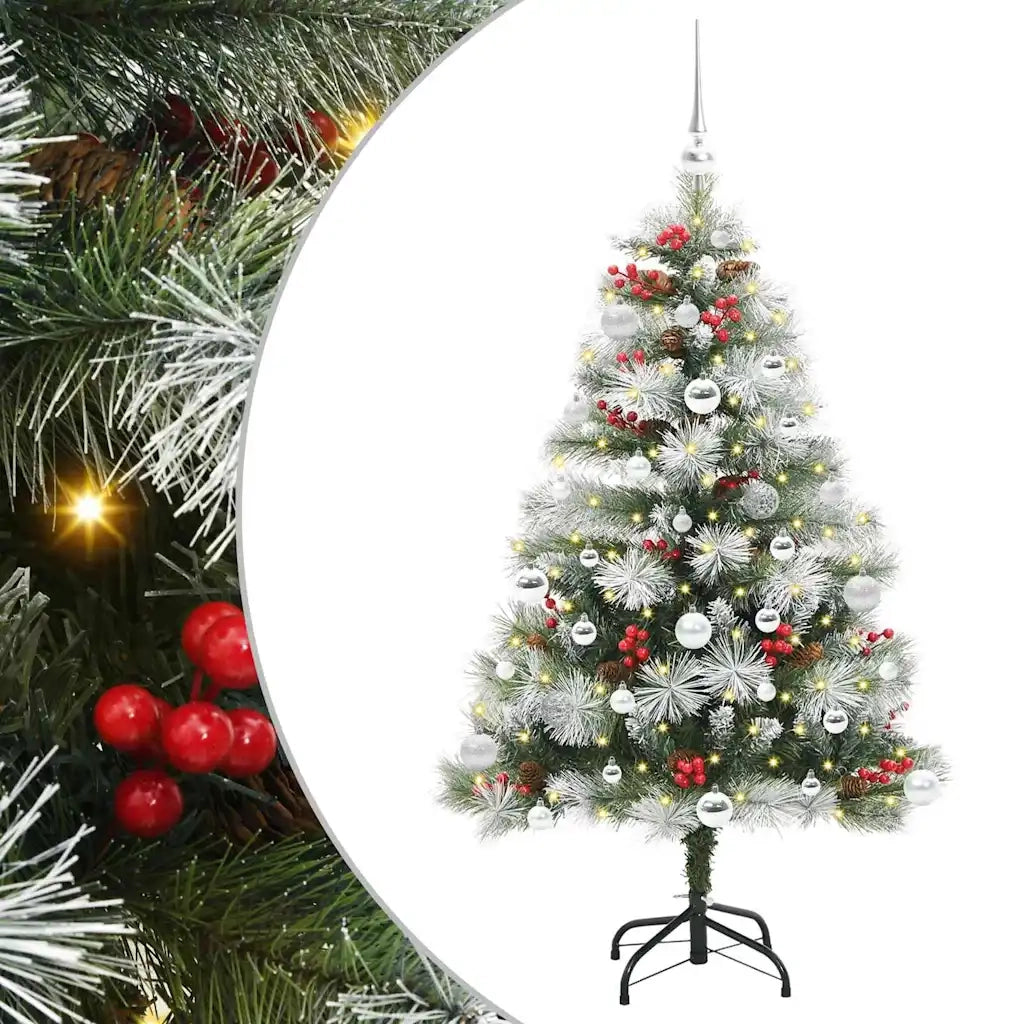 Albero di Natale artificiale Verde e bianco 150 cm 3395175