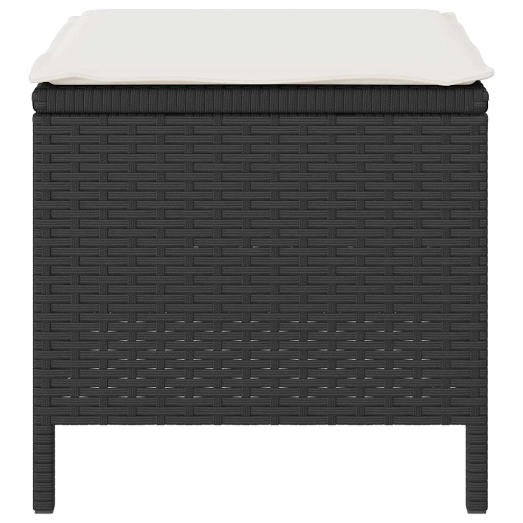 Set da Pranzo per Giardino | Set Salotto da Giardino Nero polyrattan