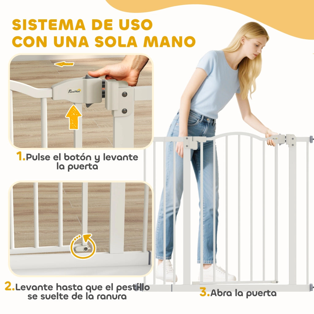 Barriera per Cani Porta Scala Bianco ¨C Minimal ¨C 74-94 cm
