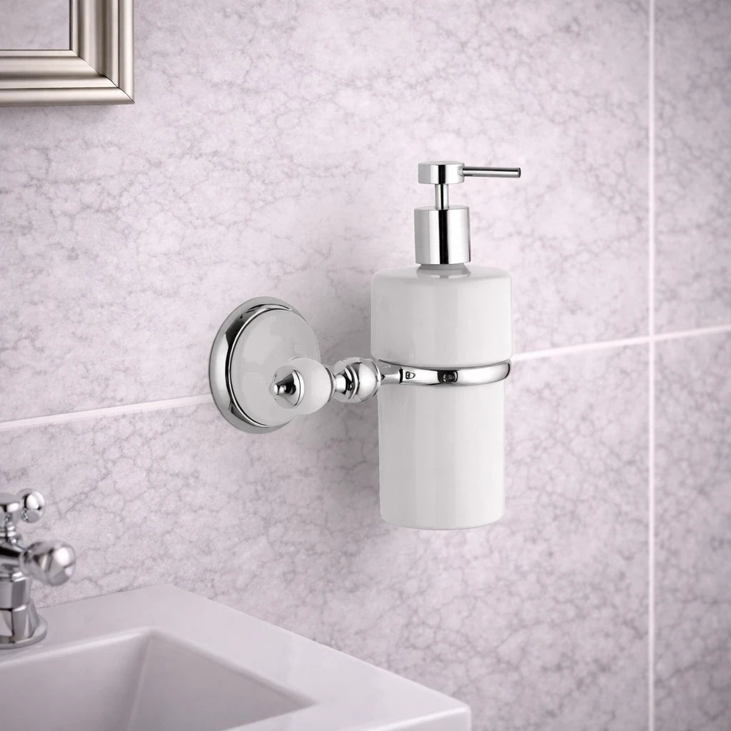 Dispenser in ceramica bianco - serie epoca