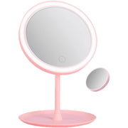 Trade Shop - Specchio Per Il Trucco Illuminato A Led Makeup Cosmetico Girevole Luce Ad Anello -