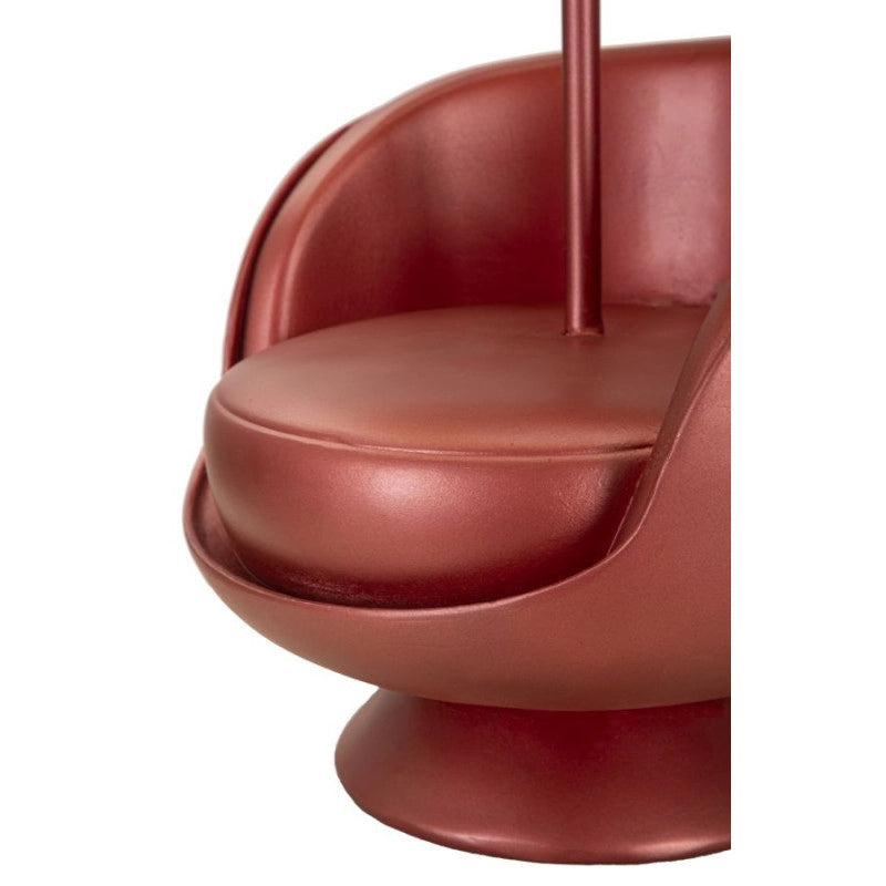 Lampadelle A Da Comodino Midcentury Rossa cm ø 26x43