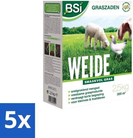 Erba da Prato - Fertilizzante e Aromatizzante - 2,5 kg - Confezione in Bulk - 5 pezzi