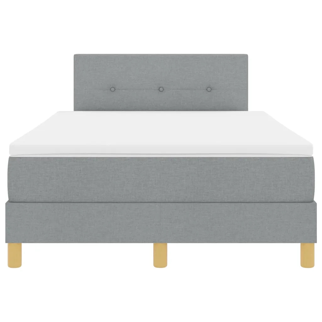 Letto a Sorgente LED con led Grigio chiaro 120 x 190 cm Tessuto 3342422