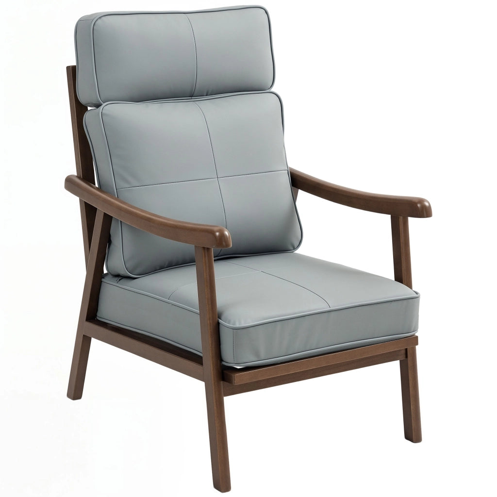 Poltrona ¨C Minimal ¨C Grigio e Pelle Sintetica