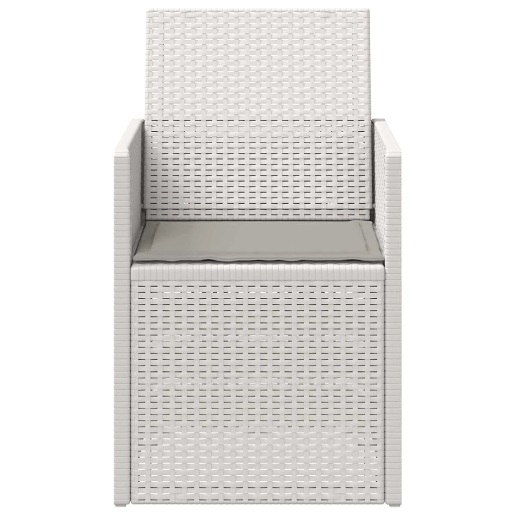 Sedie da pranzo da giardino 2 pcs Bianco e Grigio Chiaro PP 8000001
