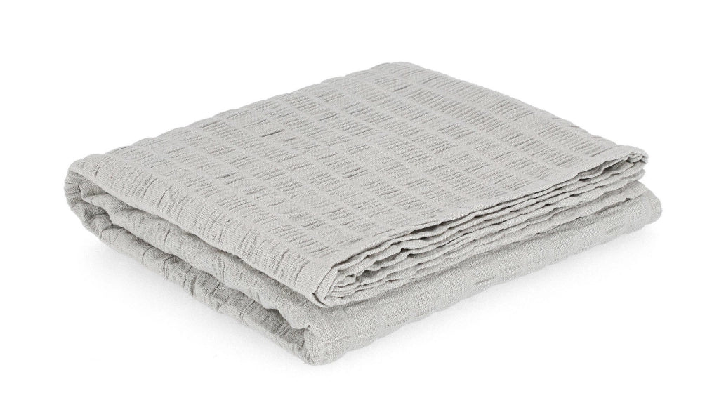Plaid in Cotone con Frange Turchese 130x170 cm - MEI-JIE