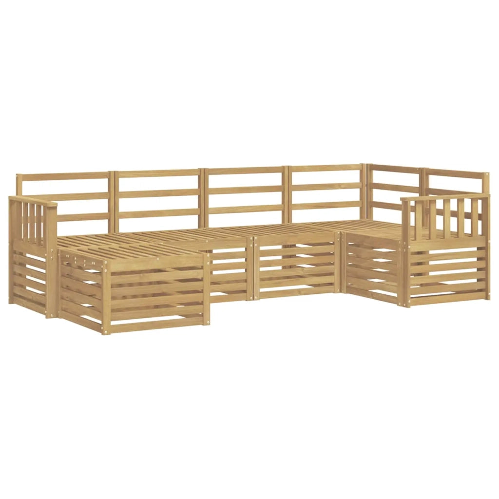 Set di divani da esterno 6 pcs Bianco Poliestere 3392104