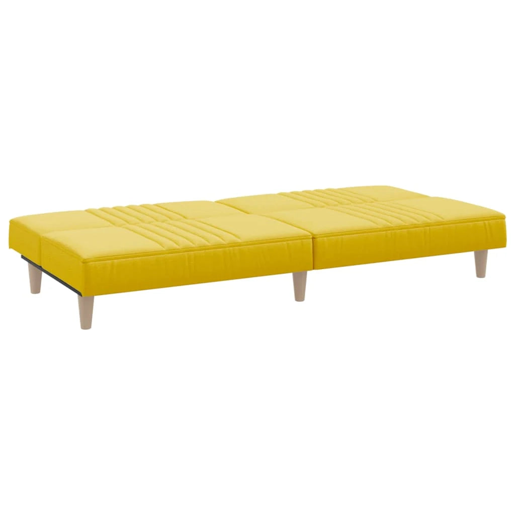 Divano letto in tessuto giallo chiaro 02_0020417