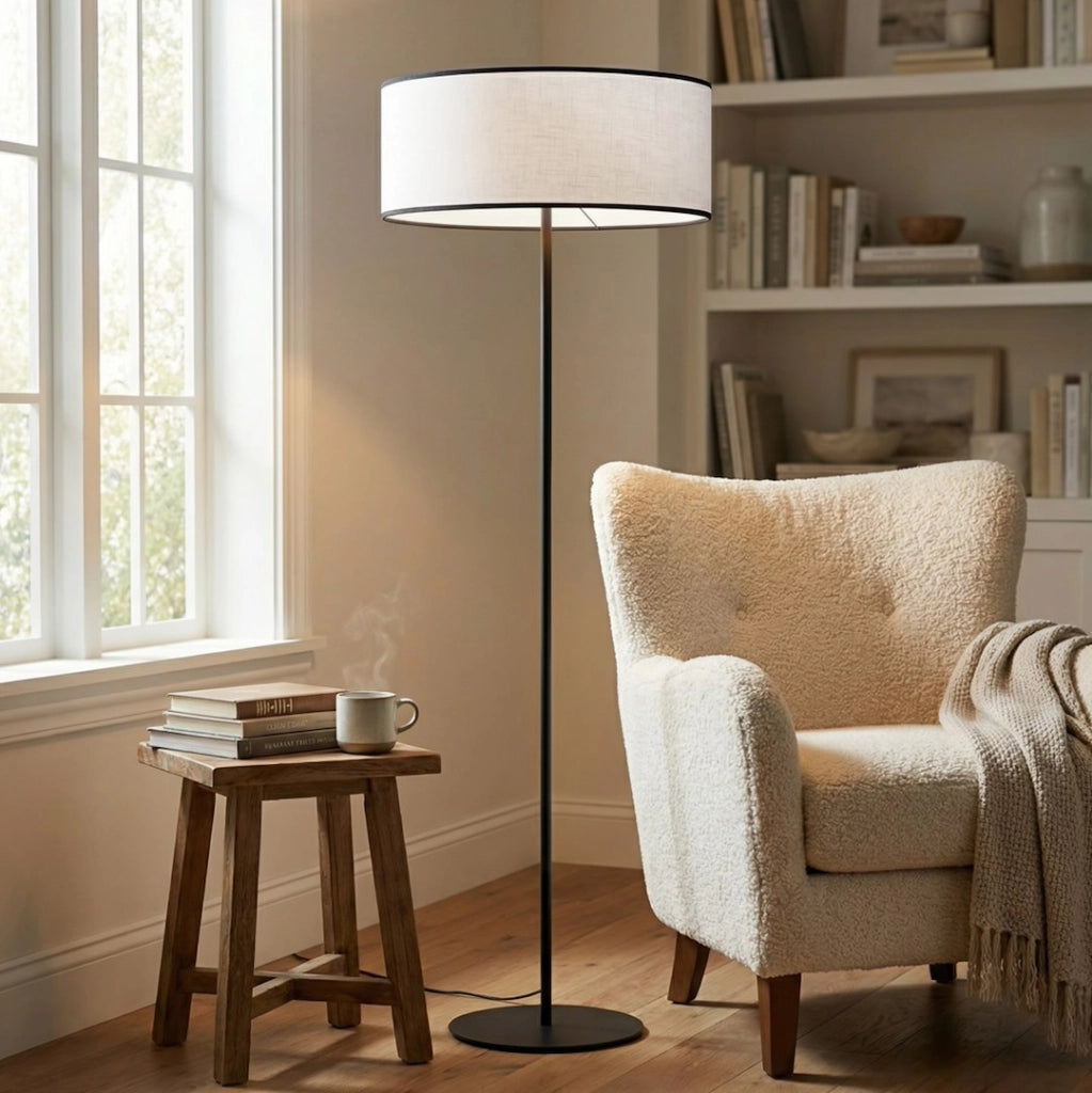Lampada da terra classica ECO 1xE27 grigio nero Emibig