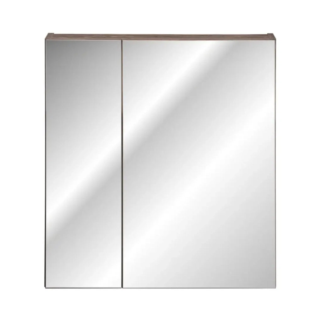Mobile contenitore VANTA in rovere scuro 60cm – Modulo a muro con porta a specchio
