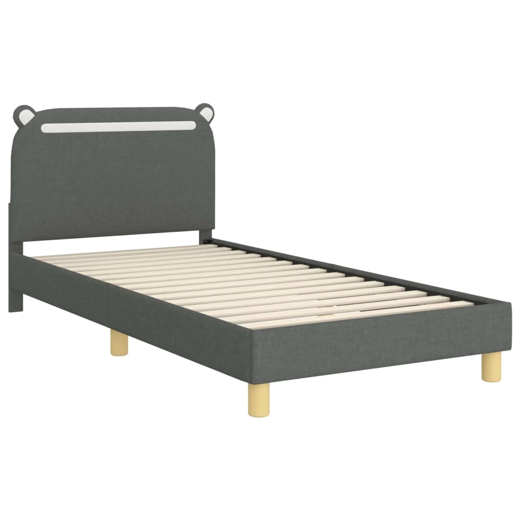 Struttura letto Bambini | Letto Infantile | Lettino con testata Grigio Scuro 90 x 200 cm