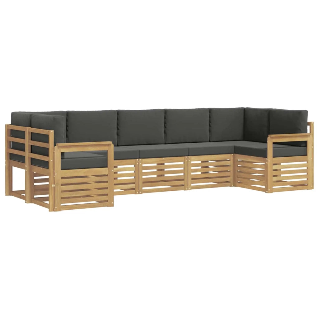 Set di divani da esterno 6 pcs Bianco e Antracite 3392422