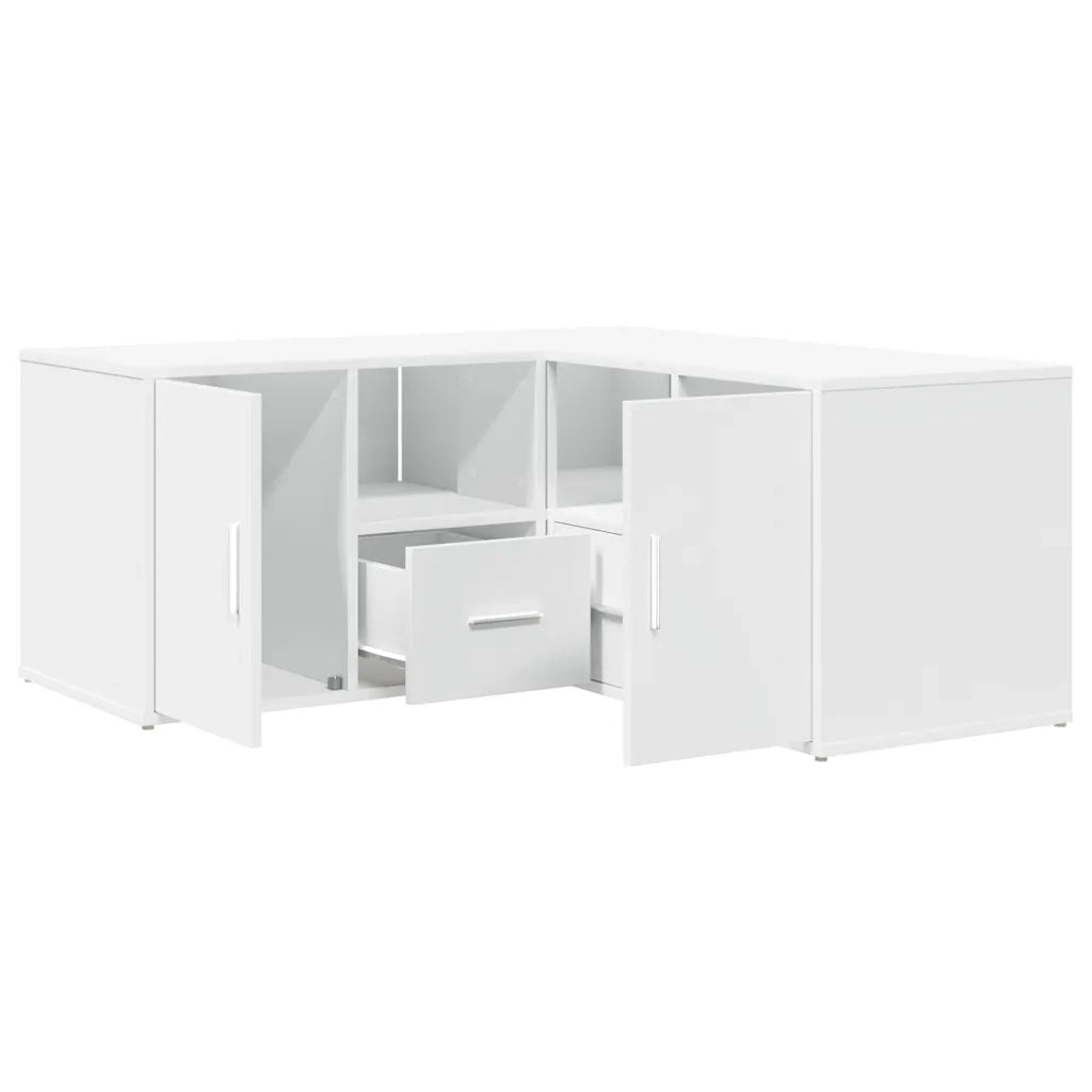 Mobile Angolare Bianco 160x40x45 cm in Truciolato