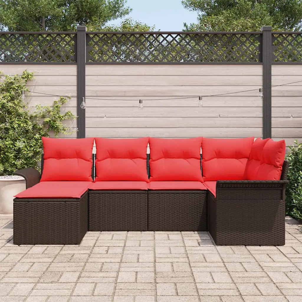 Set Divano da Giardino 6 pcs Marrone polyrattan 3354103