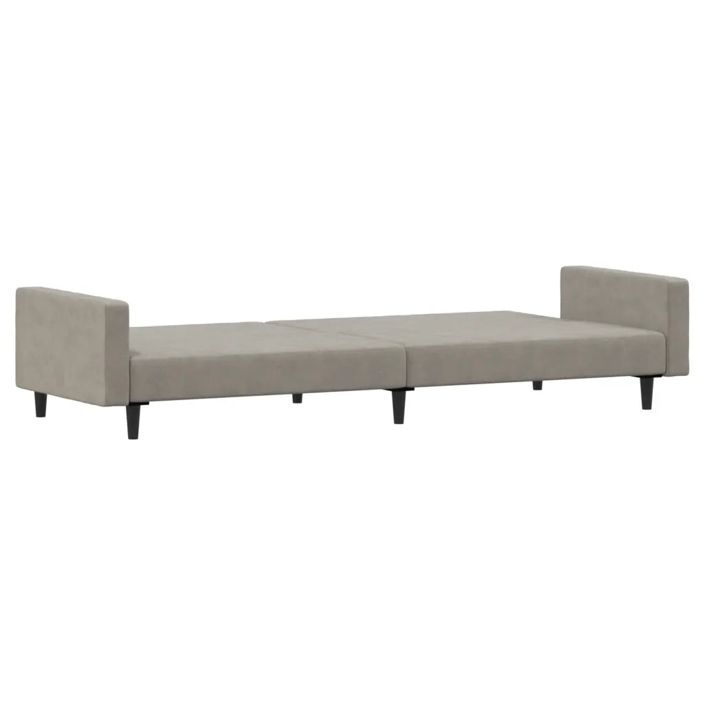 Divano Letto a 2 Posti-Sofa Letto 2 Posti-Daybed Grigio Chiaro in Velluto 410403