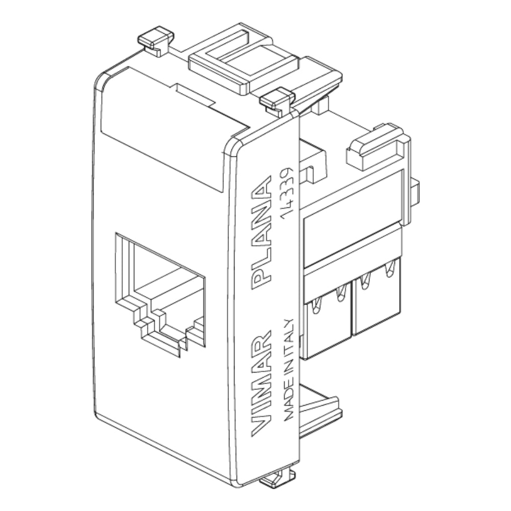 Vimar plana 14339.6 rj45 netsafe cat6 utp 110 bianco