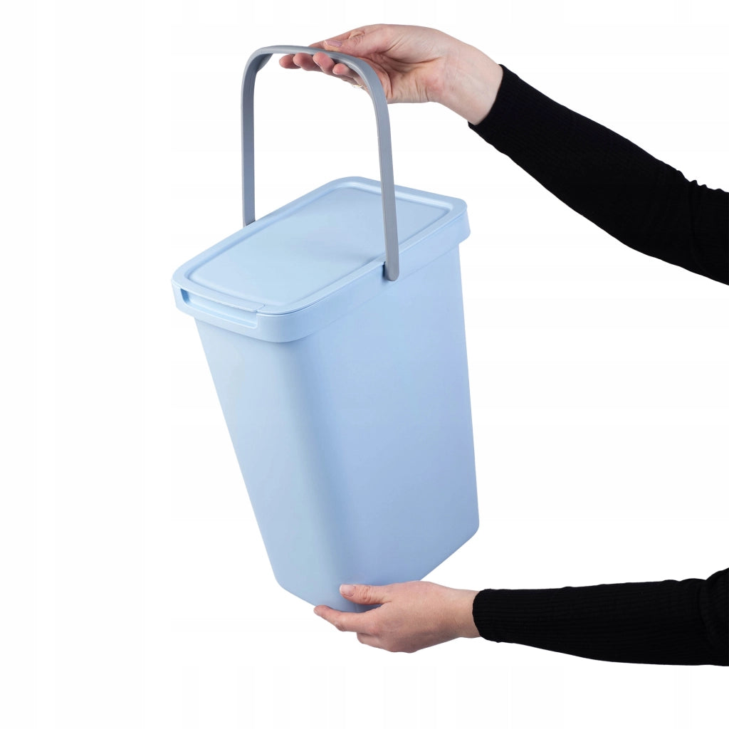 Cestino per rifiuti KADAX con coperchio, secchio per la raccolta differenziata da 12 litri.