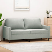 Divano a 2 Posti-Sofa 2 Posti Grigio Chiaro 140 cm in Velluto 422112