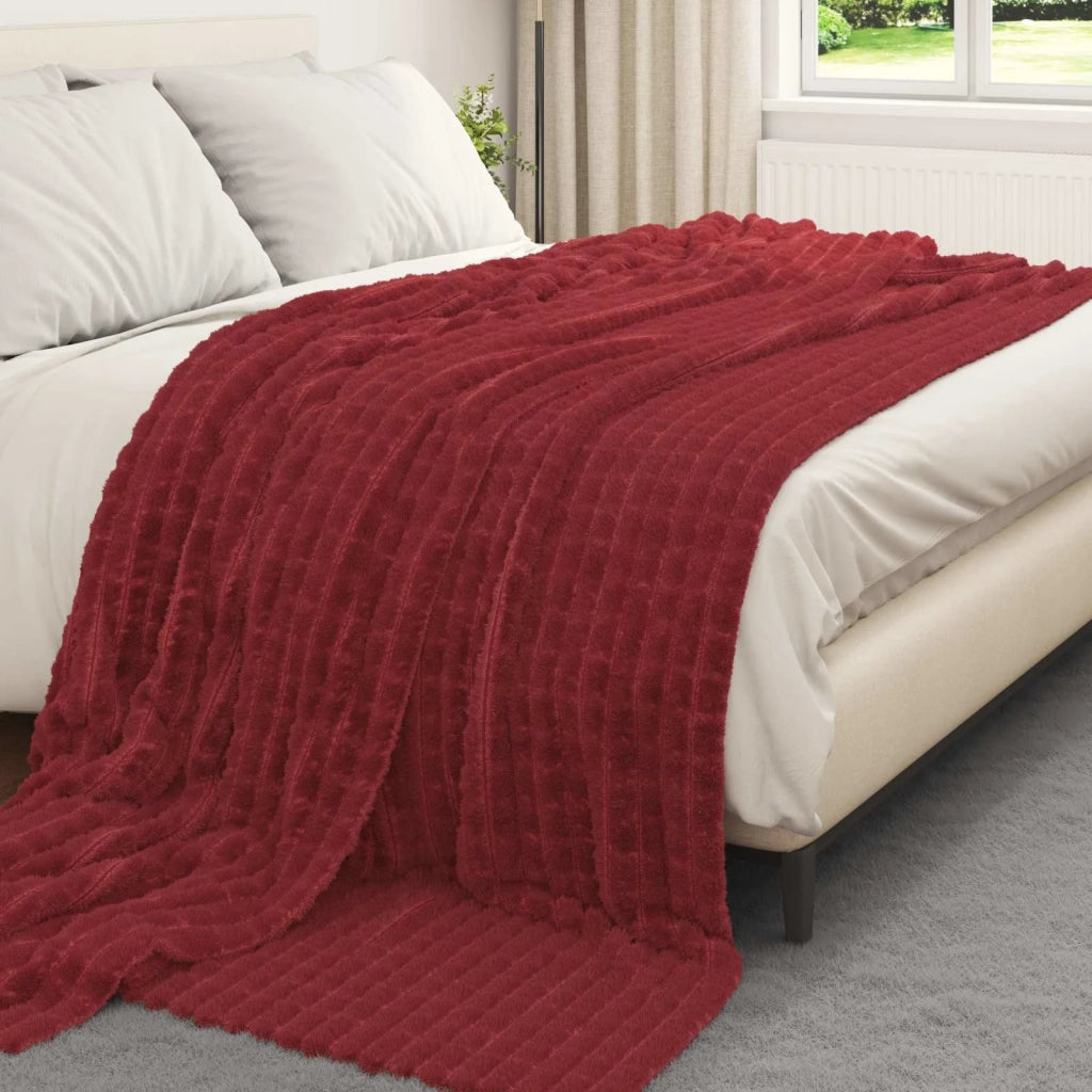 Coperta Rosso Bordeaux 270 x 240 cm Panno