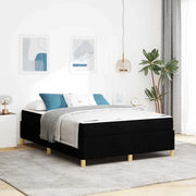 Struttura del letto con materasso Nero 160 x 200 cm Tessuto
