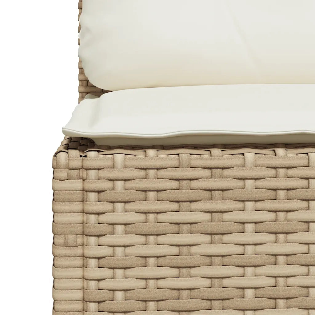 Set Divano da Giardino 5 pz con Cuscini Beige in Polyrattan 3261727