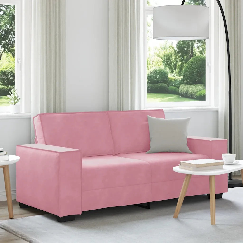 Divano a 2 Posti-Sofa 2 Posti Rosa 140 cm in Velluto 666309