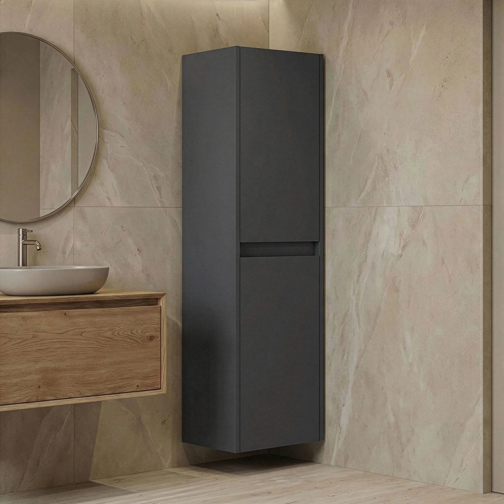 Mobile da bagno "Side 40" - 40 x 27 x 138 cm - Antracite opaco