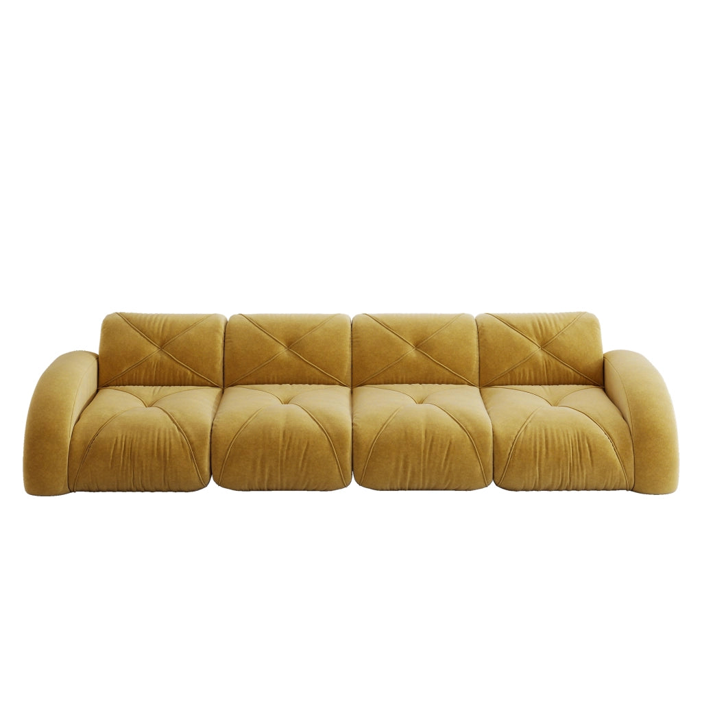 Sof¨¤ modulare senza cornice - Zephmum- 4 posti extra grande tessuto Chenille antiscivolo