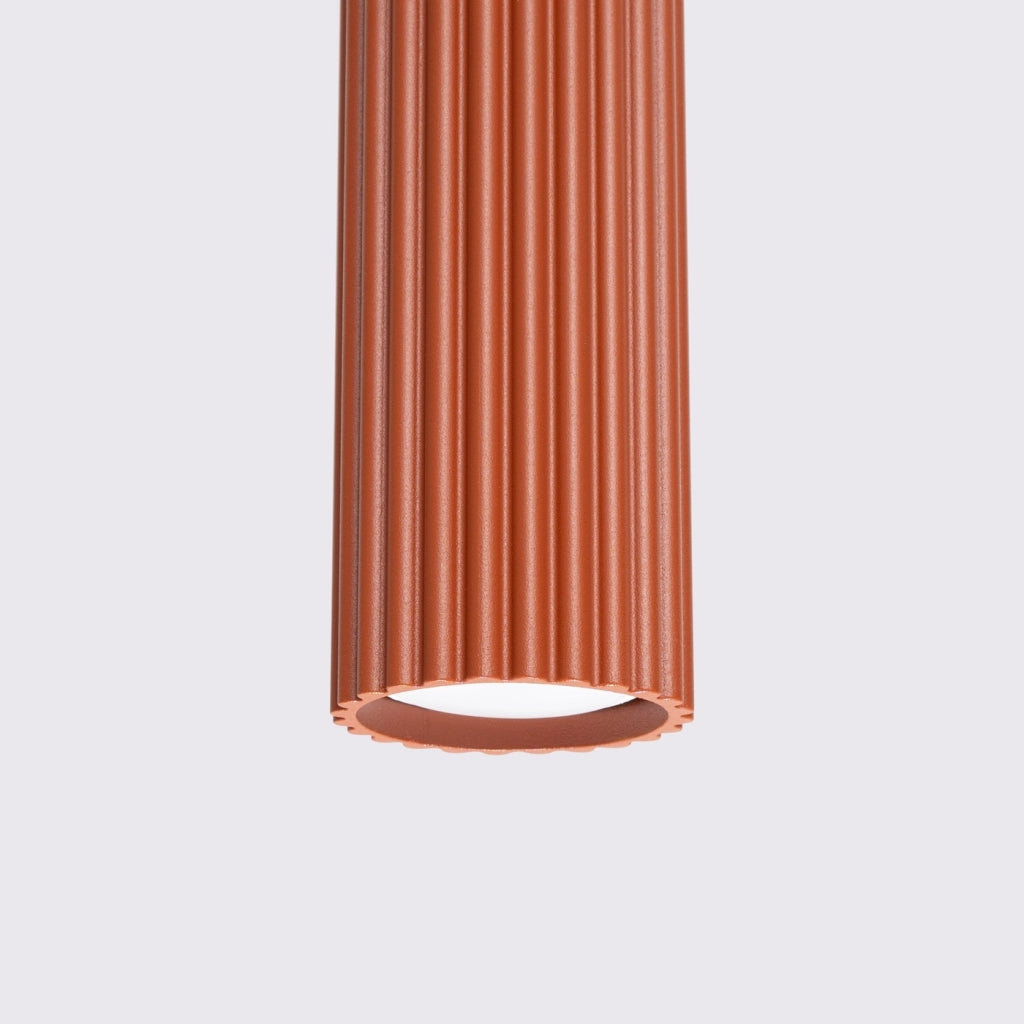 Lampada a sospensione KARBON 1 rosso ocra