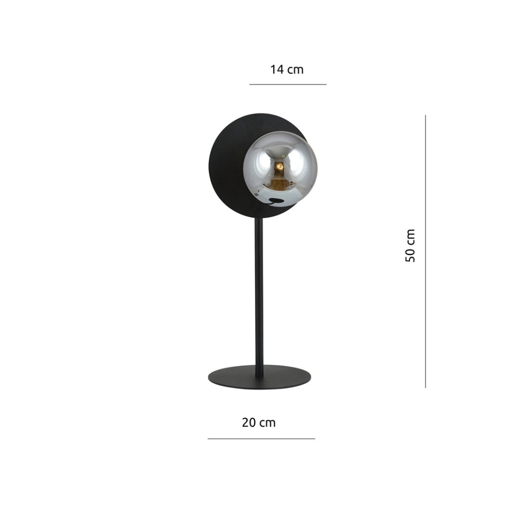 Lampada da tavolo OSLO Emibig nero/grafite E14 50cm