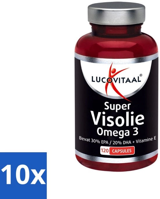 10 x Capsule di Olio di Fisso - Super Omega 3 - 120 Capsule - Olio di Fisso - Omega 3 - EPA - DHA - Tocotrienolo E