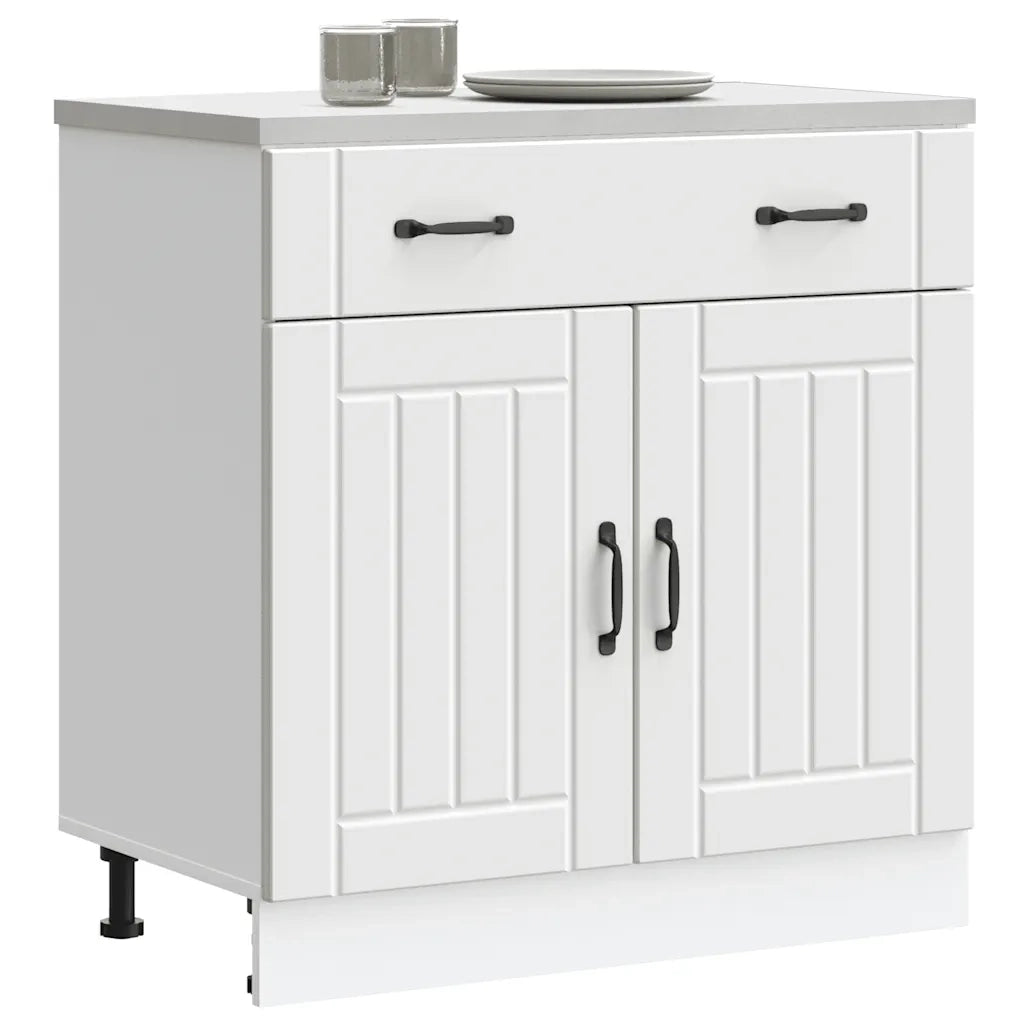 Base da Cucina Lucca Bianco in Legno Multistrato 853737