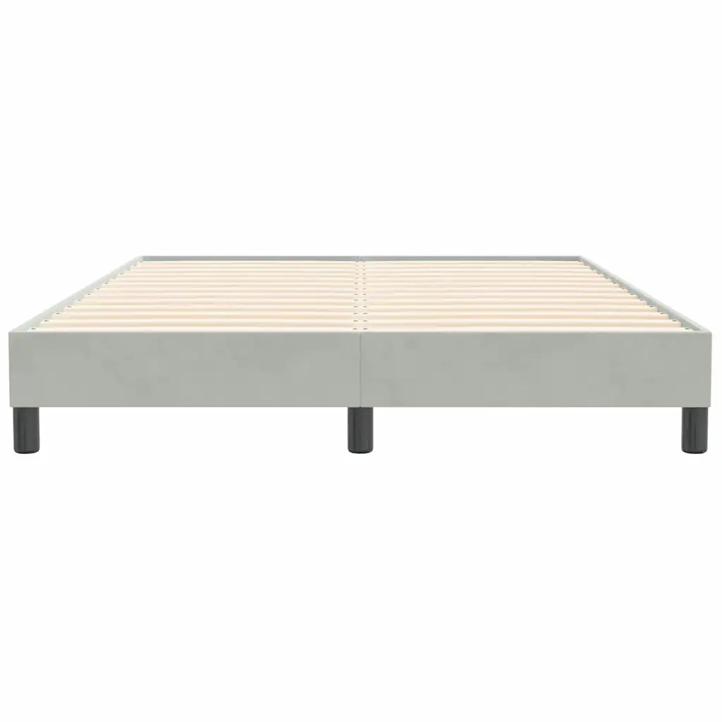 Giroletto Molle senza Materasso-Struttura Letto Grigio Chiaro 140x210cm Velluto
