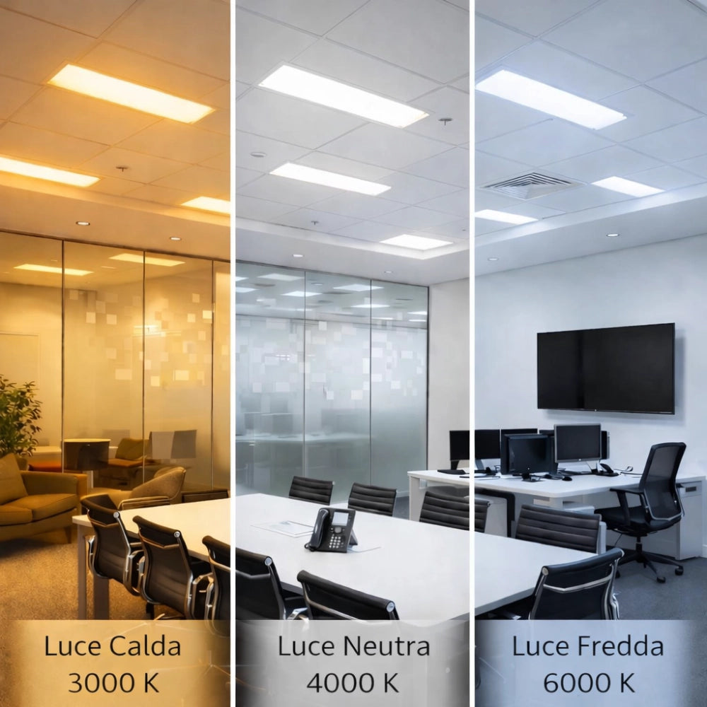 Pannello led da incasso 30x120 cm cct selezionabile 40w 4300lm