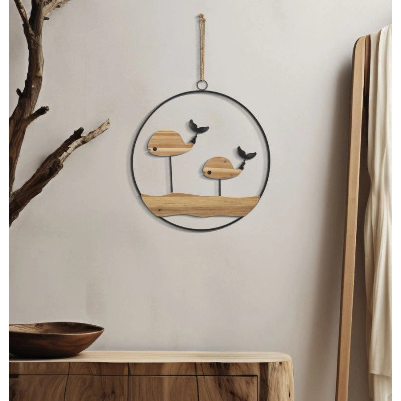 Pannello Da Muro Balene cm 56x2x60