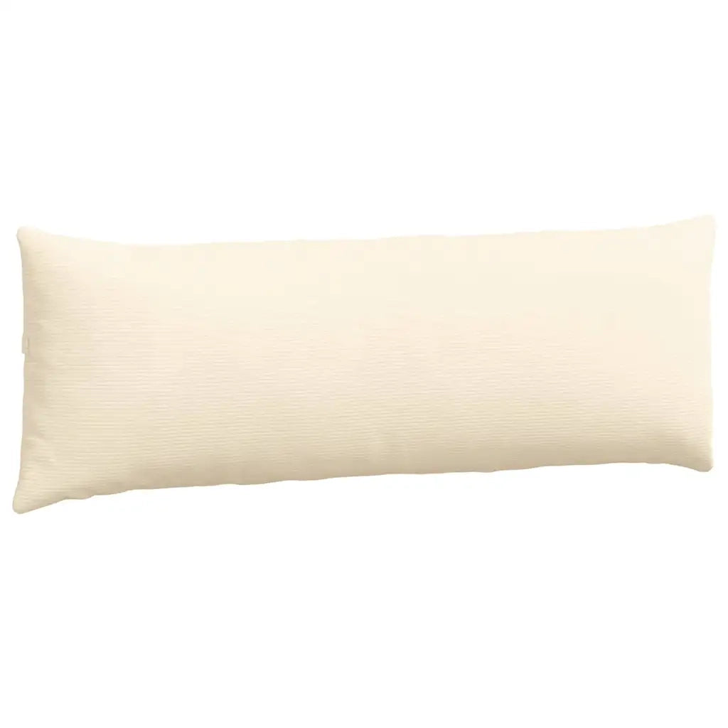 Cuscini da Divano 2 pz-Set di 2 Cuscini per Sofa Crema 120 x 40 cm Tessuto in Cords 180891