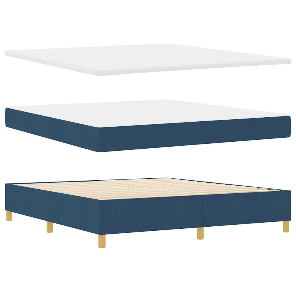 Letto a molle con materasso Blu 180 x 200 cm Tessuto 3339566