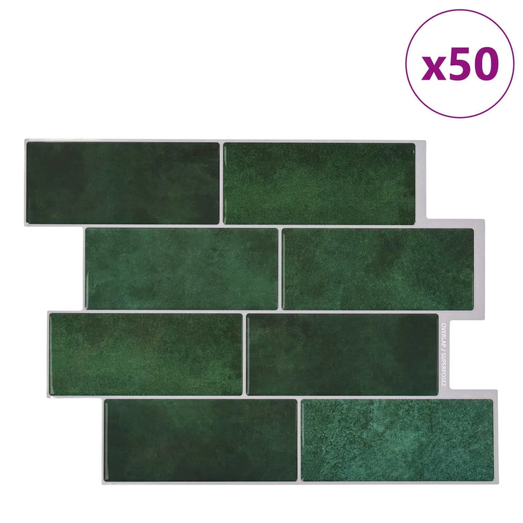 Piastrella subway 50 pcs Verde Scuro 29 x 21 cm 42046143
