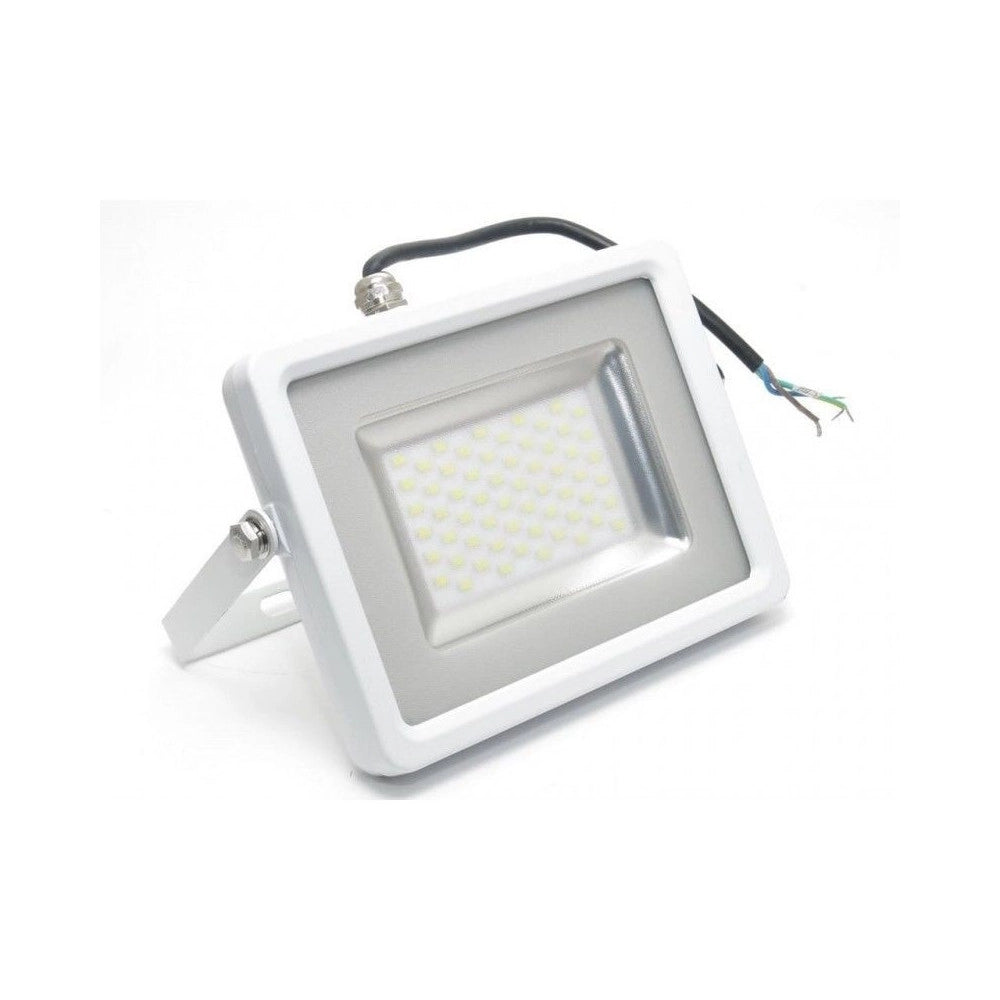 Trade Shop - V-tac Faro Led Smd 10w 20w 30w 50w 100w Ultra Slim Da Esterno Colore Bianco - -bianco Caldo-10 Watt