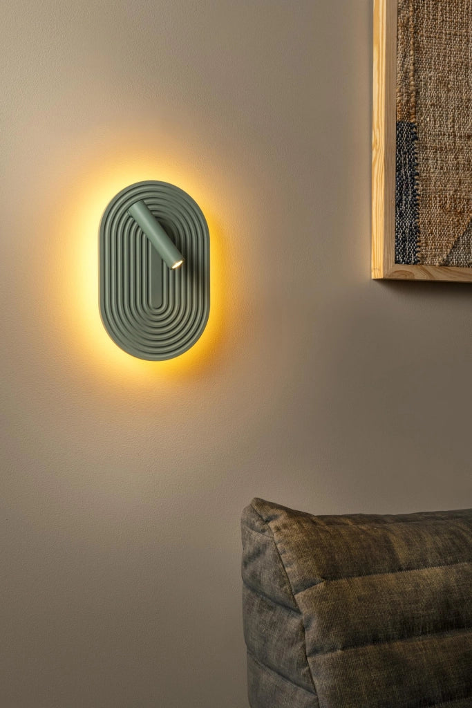 Applique LED CARMINO verde legno Lucide