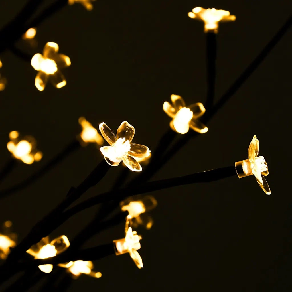 Albero di Ciliegio con 672 LED Bianco Caldo 400 cm 345135